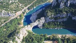Vue aérienne des gorges...