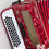 Miniatura: Acordeon Anconetani Vermelha Diatônica 80 baixos (Gaita Ponto Diatônica)