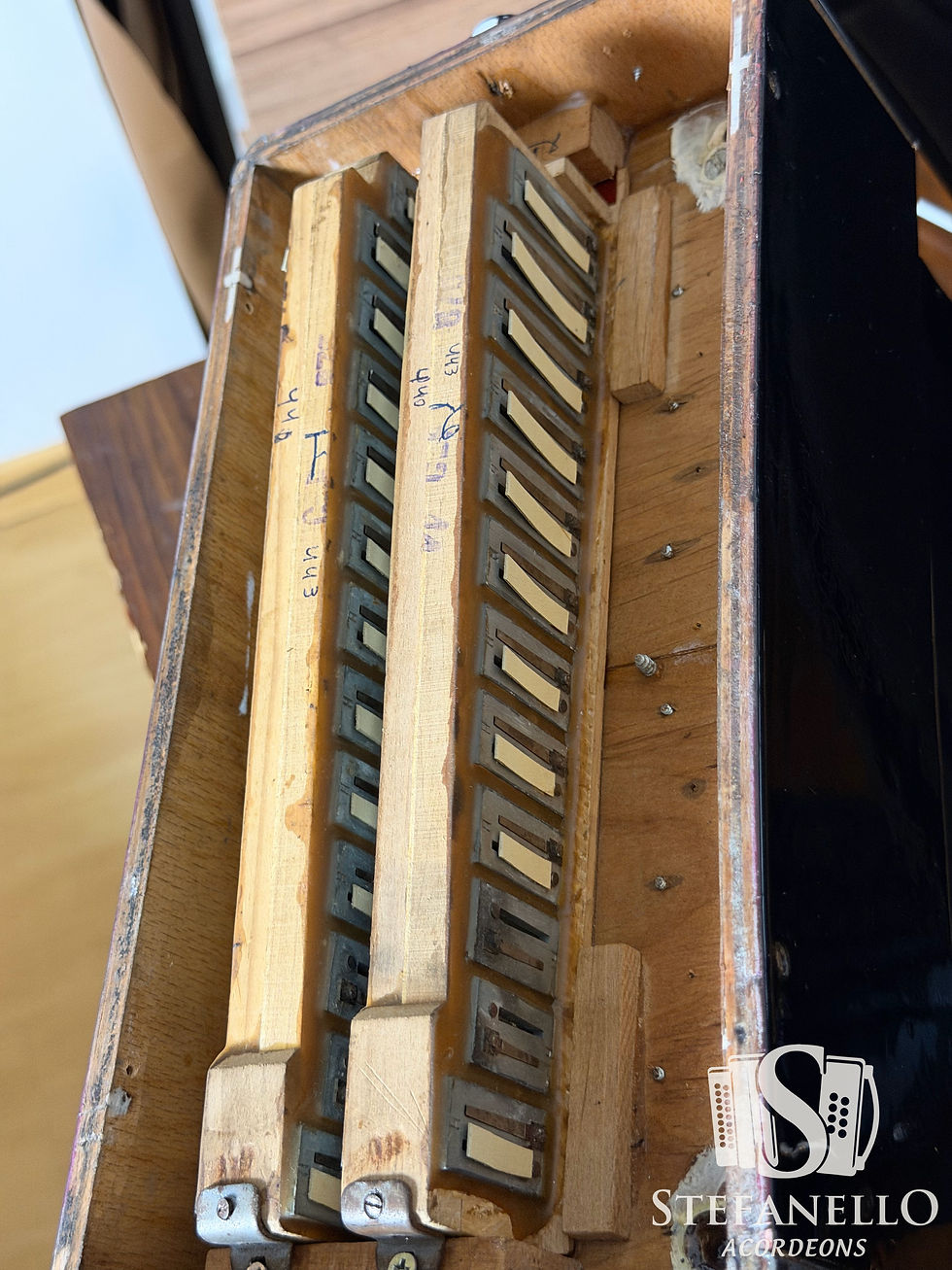 Miniatura: Hohner black, dó e fá, com revitalização completa