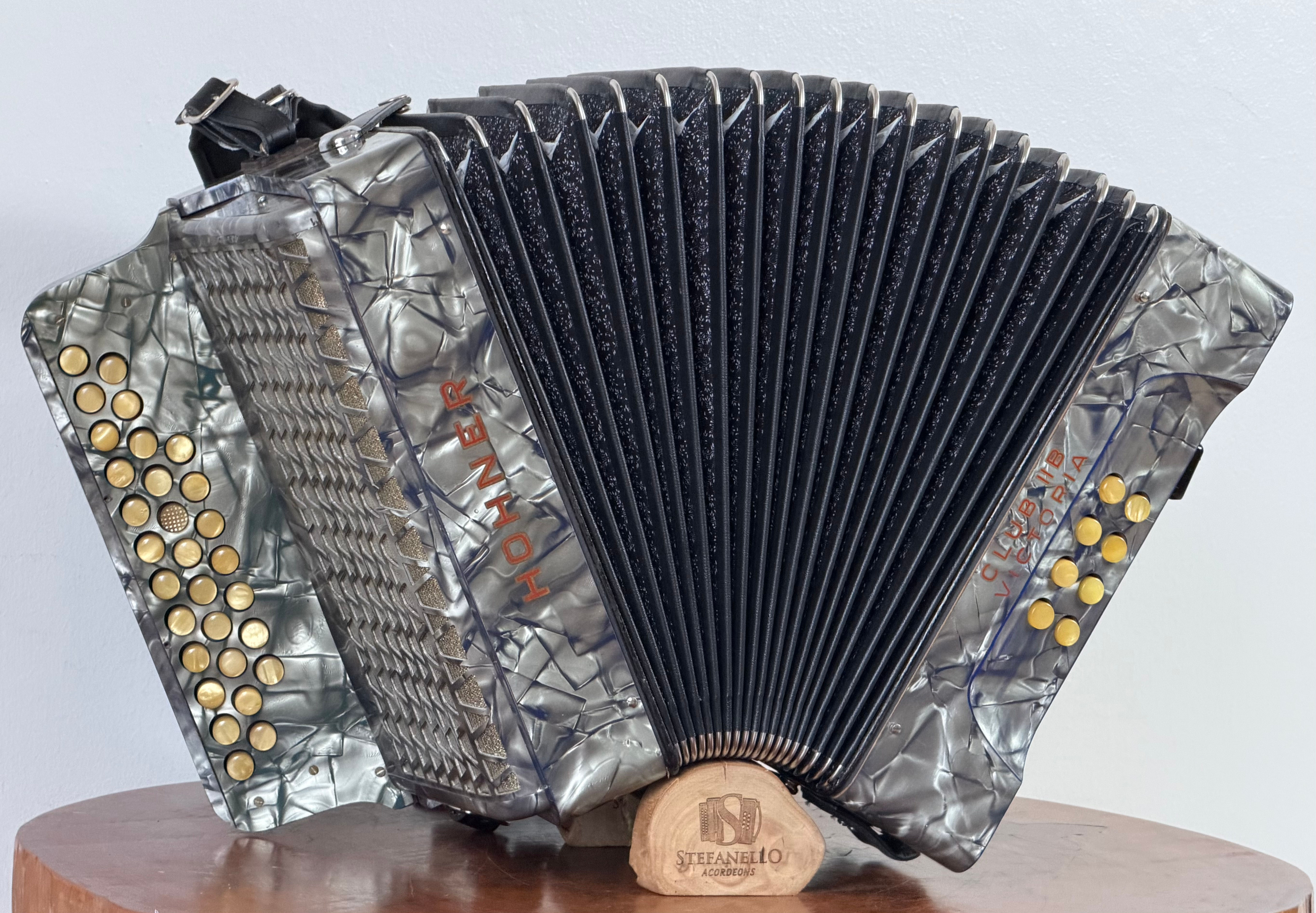 Hohner sol e dó, 3 hilera com revitalização completa e fole novo.