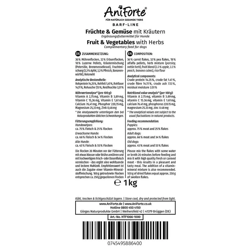 Thumbnail: AniForte BARF Fruit & Vegetables with Herbs