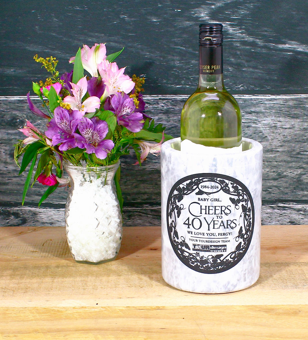 custom etched wine chiller