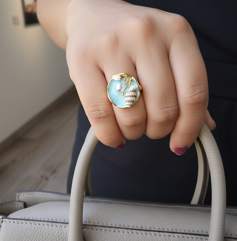 Thumbnail: Seaside Treasure Pearl Ring