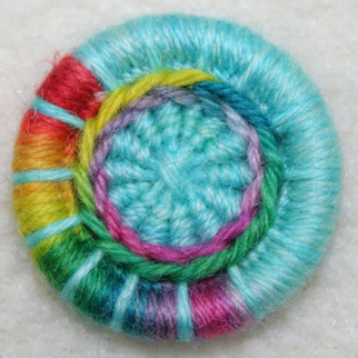 Rainbow Dorset Button