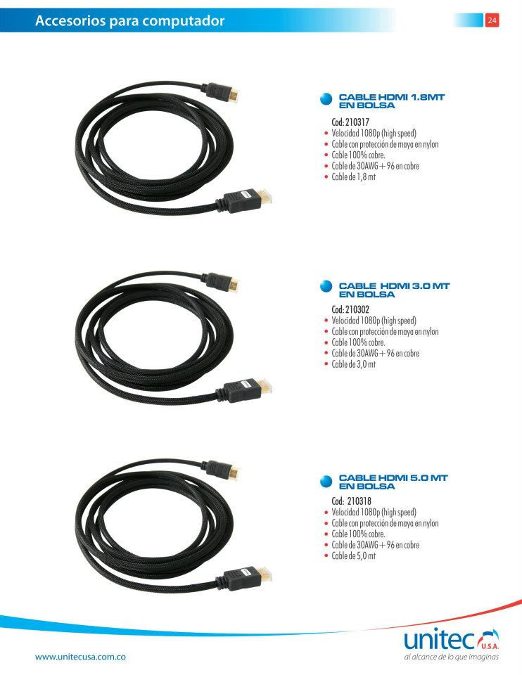 Miniatura: cables de audio, video y datos unitec