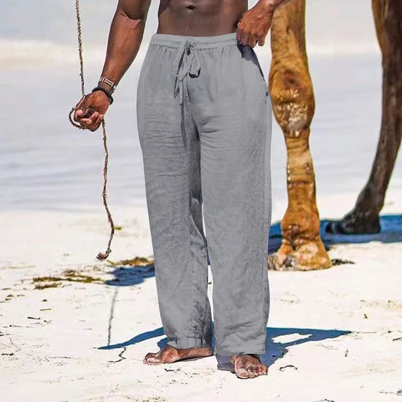 Thumbnail: Oversized Cotton Linen Pants