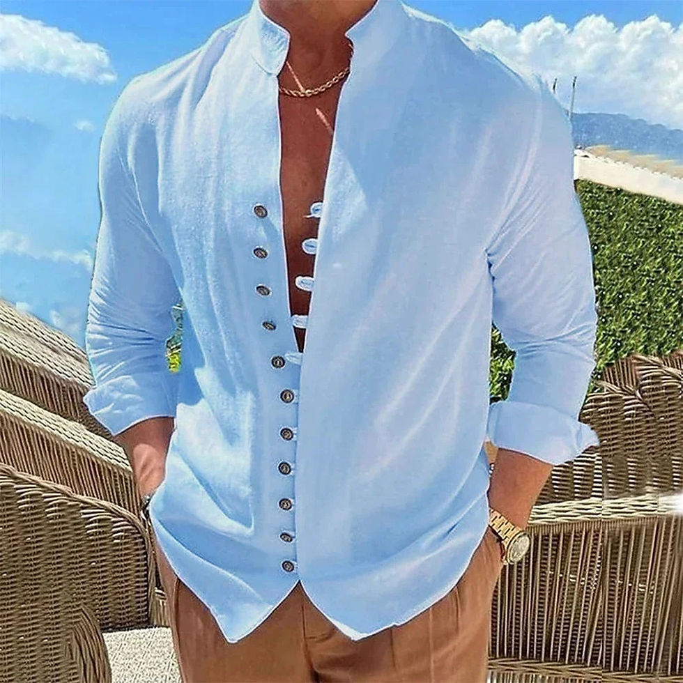Thumbnail: Men's Casual Long Sleeve Shirt