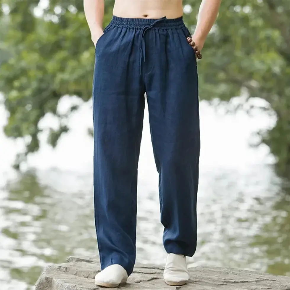Thumbnail: Oversized Cotton Linen Pants