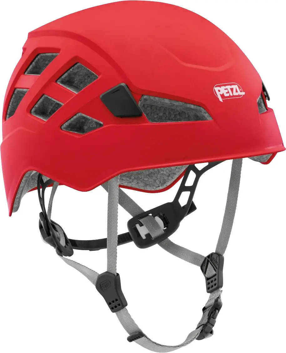 adult red climbing helmet
