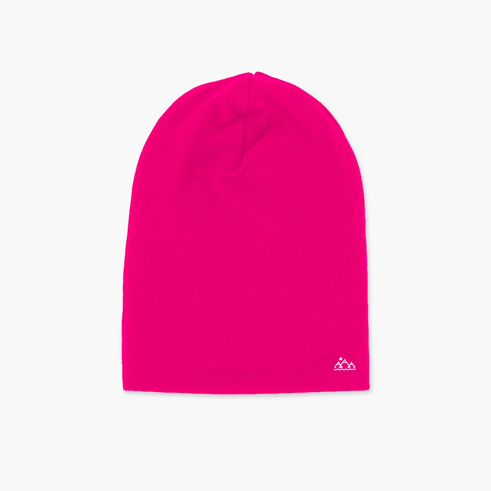 pink merino wool beanie