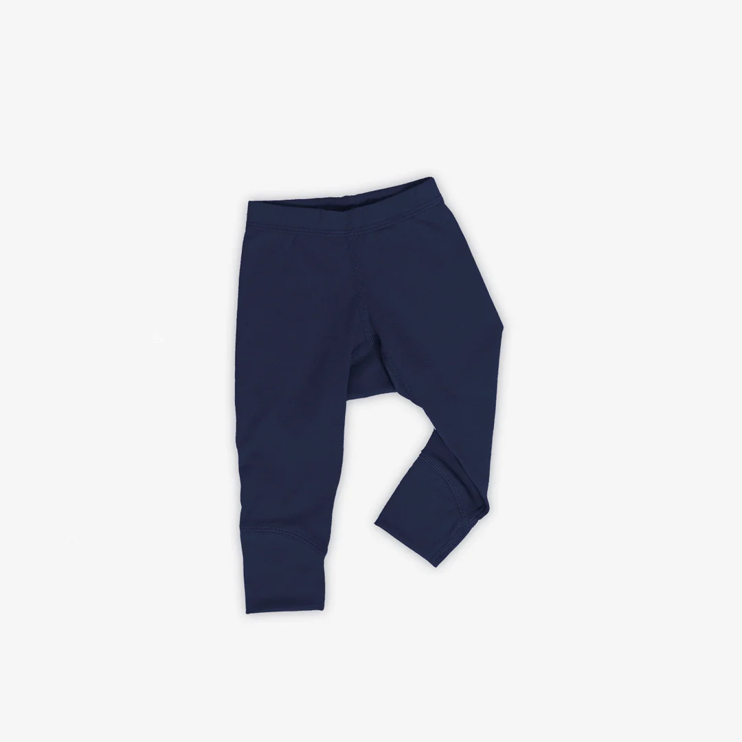 blue pants in merino wool for baby