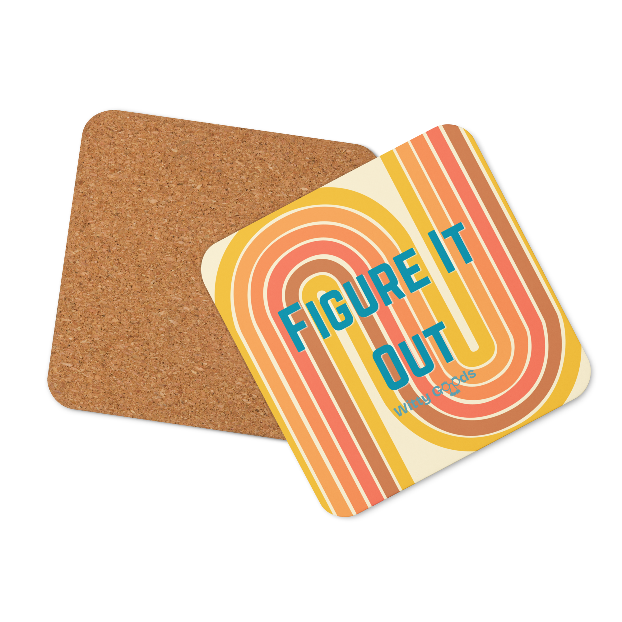 Figure It Out Cork-back coaster