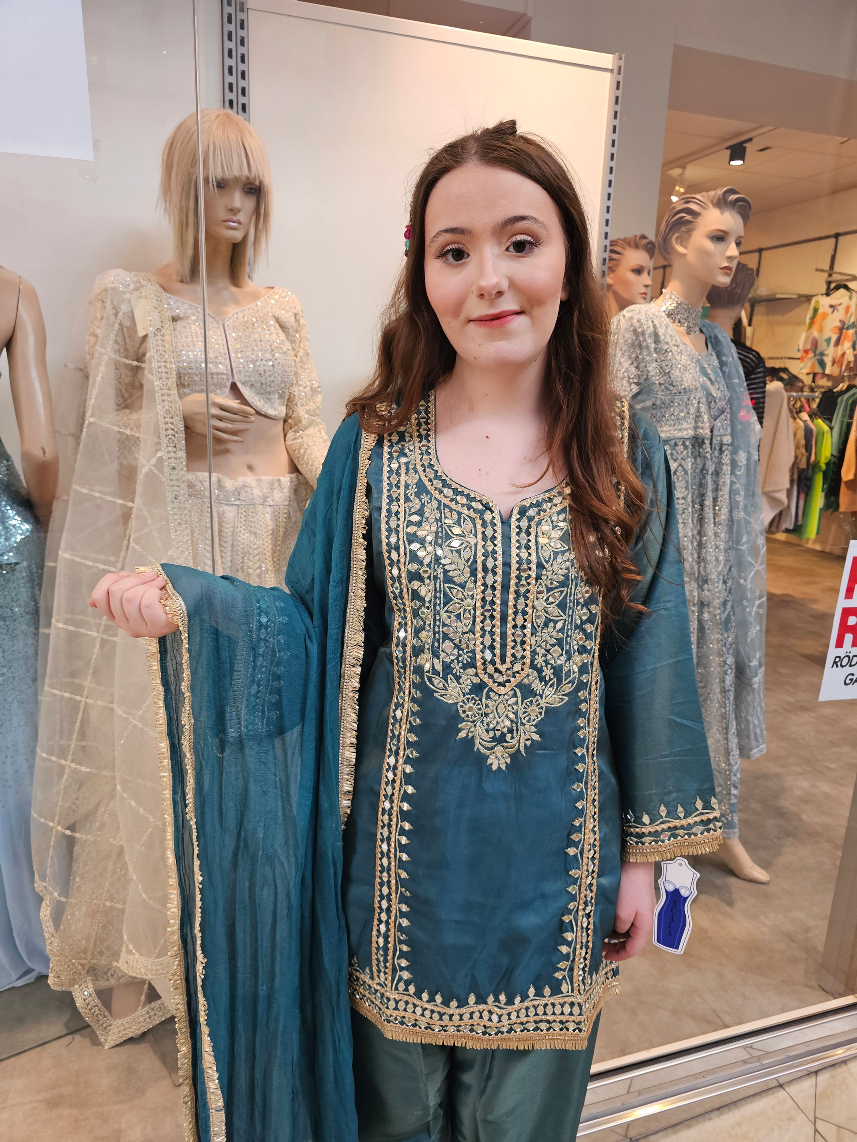 Mirror work farshisalwar 3pc suit 