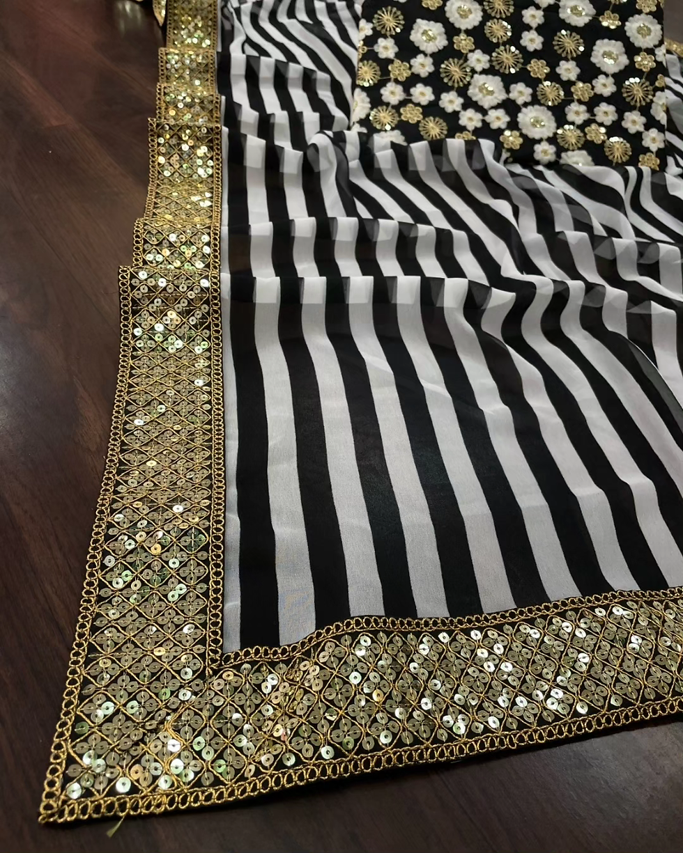 Thumbnail: Beautiful saree organza with thread work