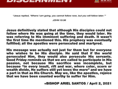 April 2, 2021: Daily Dose of Discernment