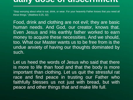 October 2, 2023 | DAILY DOSE OF DISCERNMENT