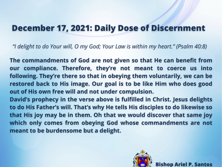 December 17, 2021: DAILY DOSE OF DISCERNMENT