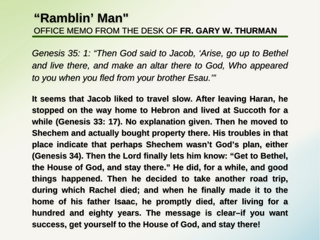 Saturday, February 19, 2022: "Ramblin' Man"