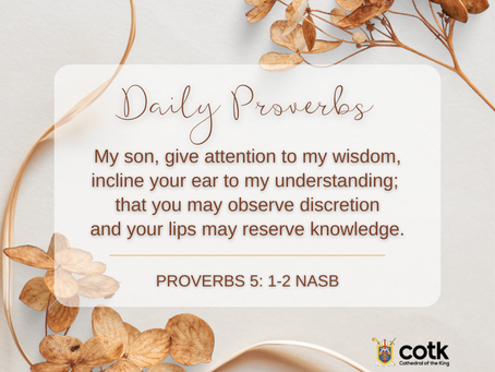 December 5, 2022: Proverbs 5: 1-2