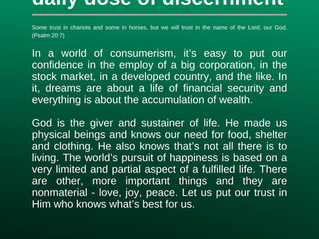 September 2, 2023 | DAILY DOSE OF DISCERNMENT