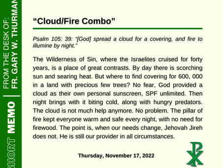 Thursday, November 17, 2022, "Cloud/Fire Combo"