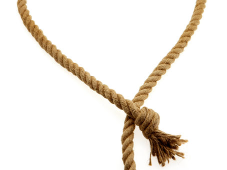A heart shaped rope illustrating the grief and joy in cancer