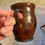 Thumbnail: Early 19th century Pa . Slip decorated Red-ware cooking pot super folky 