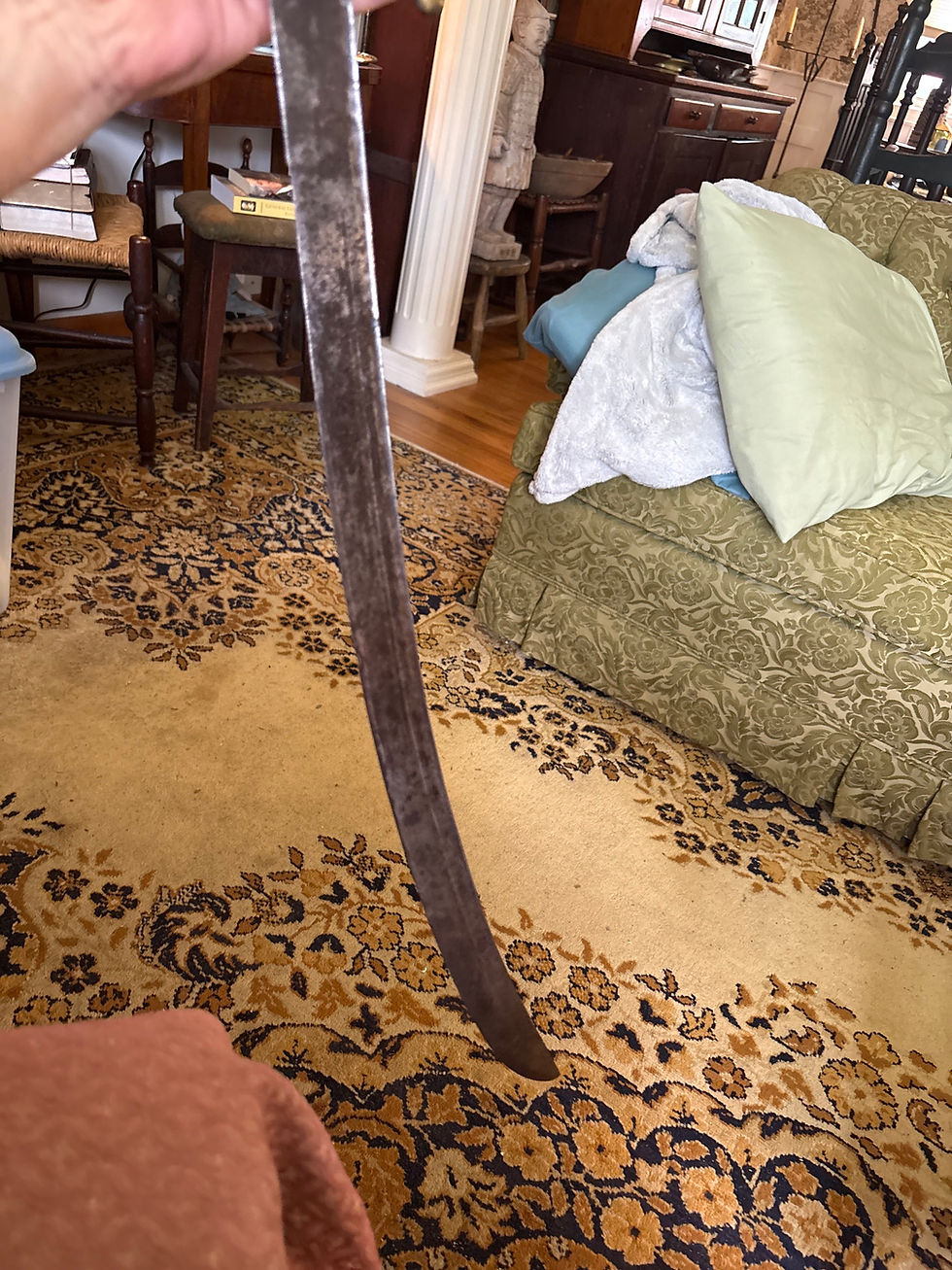 Thumbnail: Rare variation of a British 1740-1760 Brass guard hanger sword  Samuel Harvey