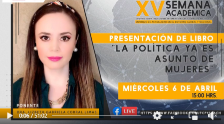 La política ya es asunto de mujeres, presentación de libro por la Doctora Lizbeth Corral