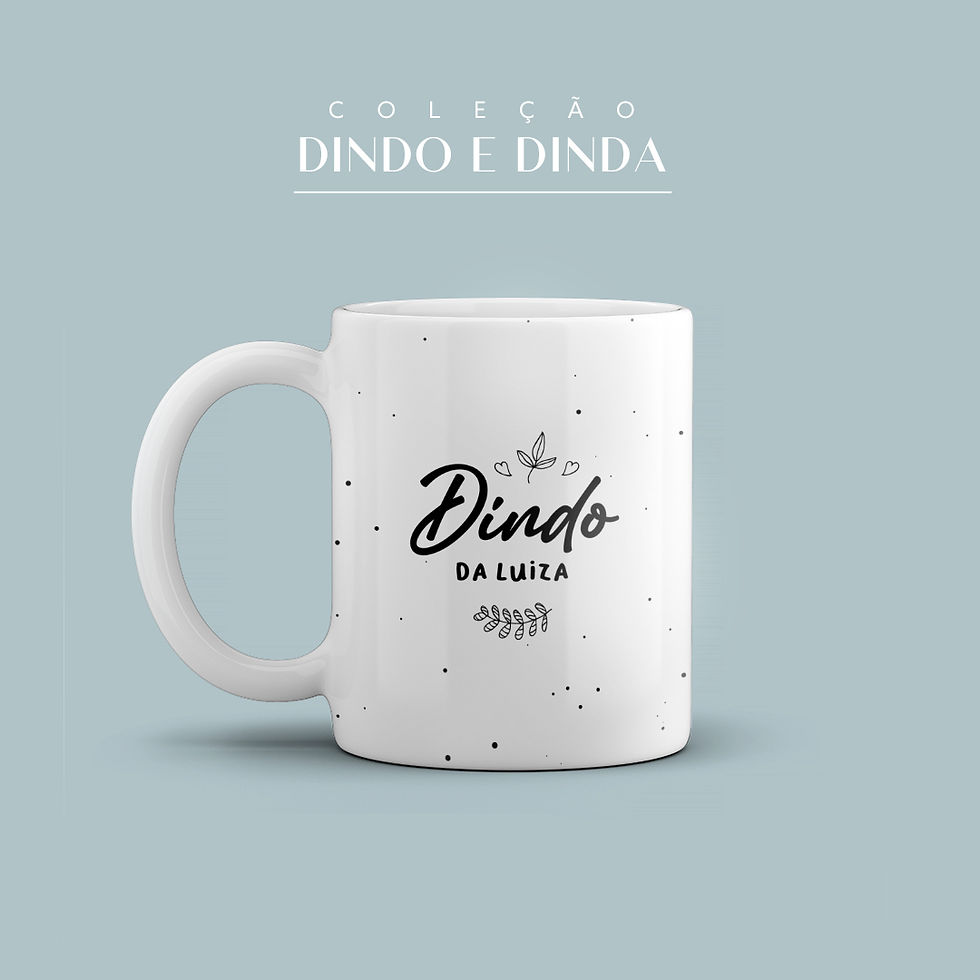Miniatura: Kit 2 Canecas E Caixinha Mdf Para Batizado - Dindo E Dinda