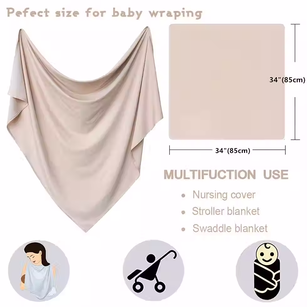 Thumbnail: Newborn Swaddle Blanket & Hat Set