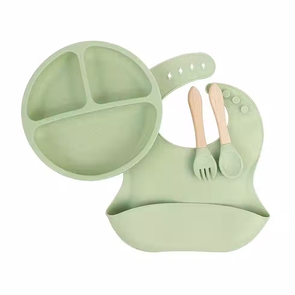 Thumbnail: Personalized Silicone Baby Weaning Feeding Set