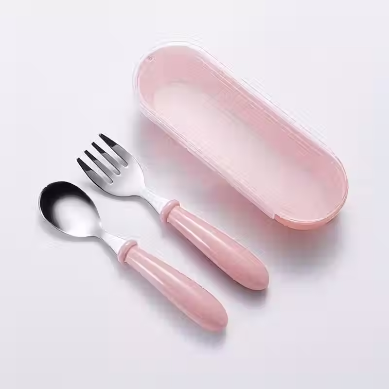 Thumbnail: Personalized Kids Tableware Set with Spoon & Fork