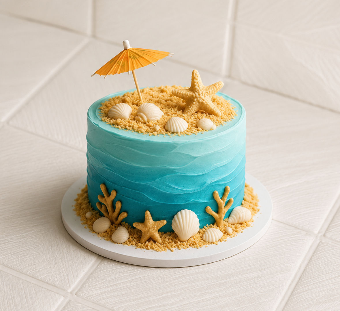 Ocean Breeze Beach Cake