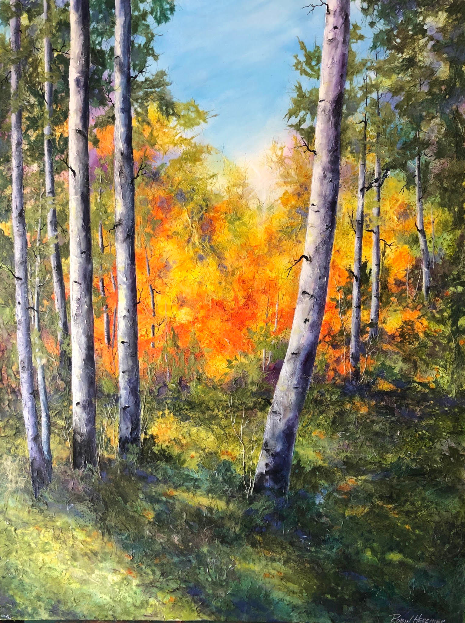 Acrylic Painting | Original Art | 48x36 | Trees | Sometimes You Stand Alone