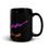 Thumbnail: "Be present, today is a gift." Black Glossy Mug - Purple autograph