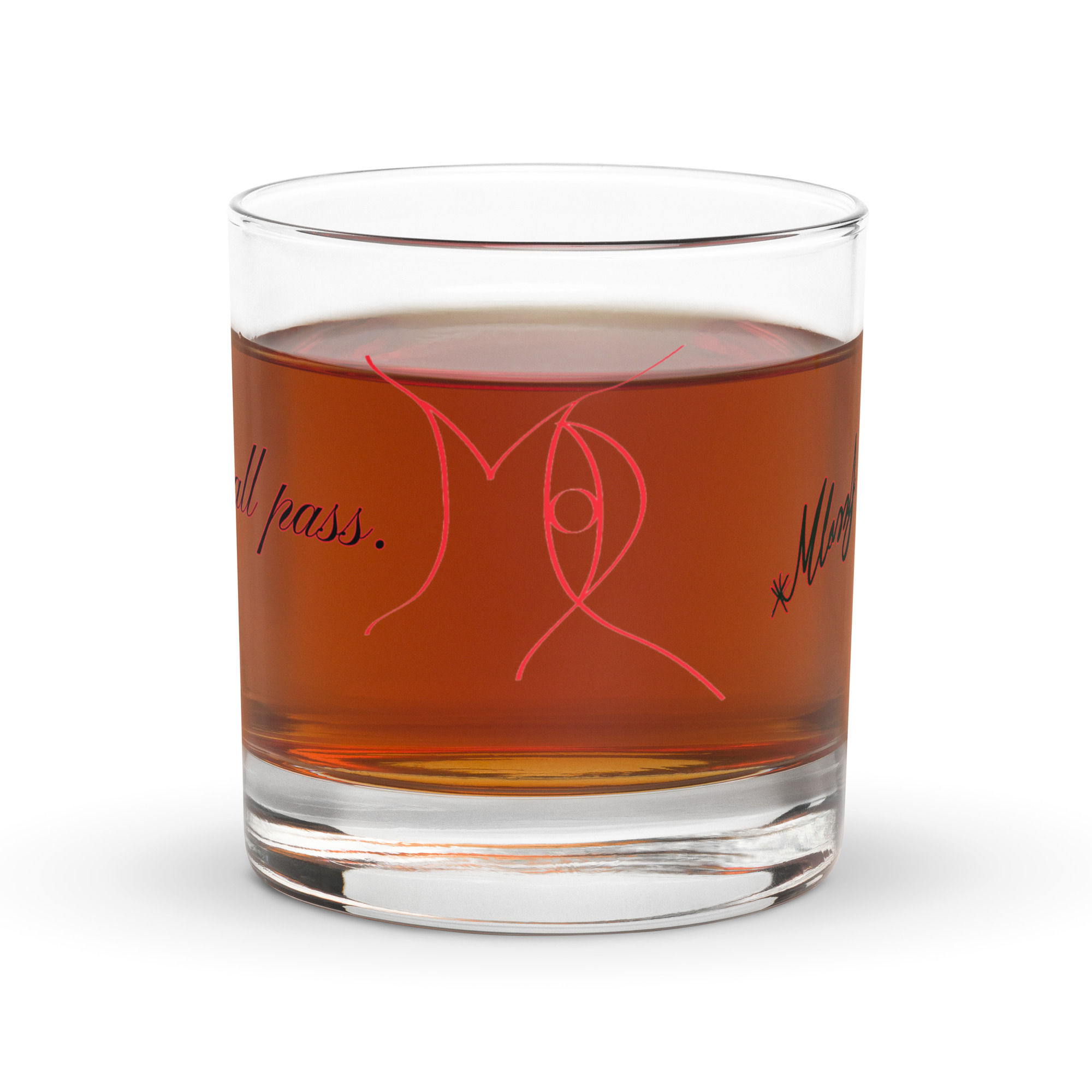 M.Class Dias - "This too shall pass" Rocks glass - Autographed