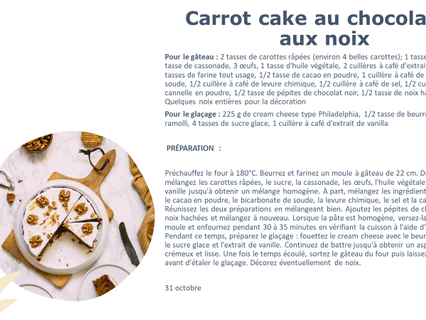 les desserts d'automne