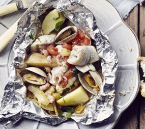 Papillote de poisson "Bouillabaisse