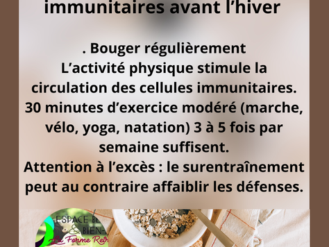 Renforcer ses immunités