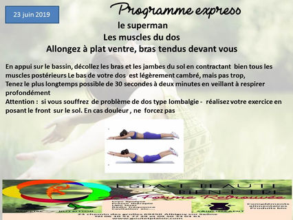 programme express pour un corps d'enfer