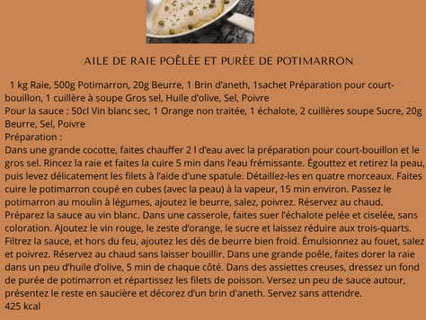Nos recettes d'octobre
