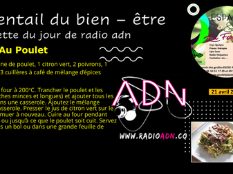 la recette du jour de radio adn 