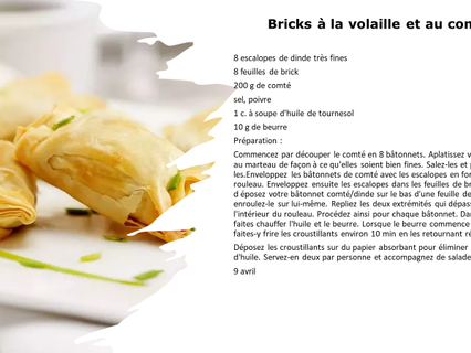 avec les feuilles de bricks