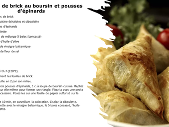 avec des feuilles de bricks