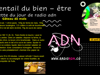 La recette du jour de radio adn