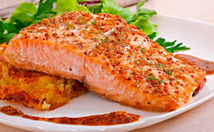 Saumon au four et purée de patate douce 