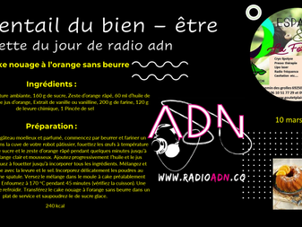 L'éventail du bien - être la recette du jour de radio adn