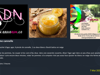 la recette du jour de radio adn