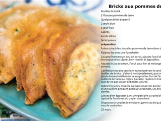 avec les feuilles de brick